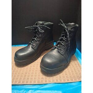 Wolverine Black Leather Mens Work Boots Size 9M